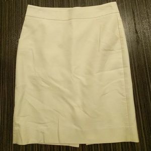 J Crew Ivory Pencil Skirt, 6, EUC